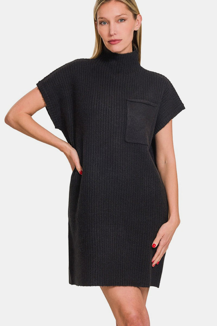 Stilla | Korte Ærmet Sweater Mini Kjole