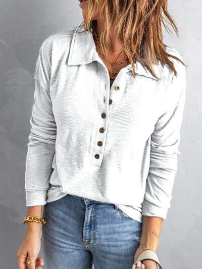 Stilla | Hals Halv Knap Top