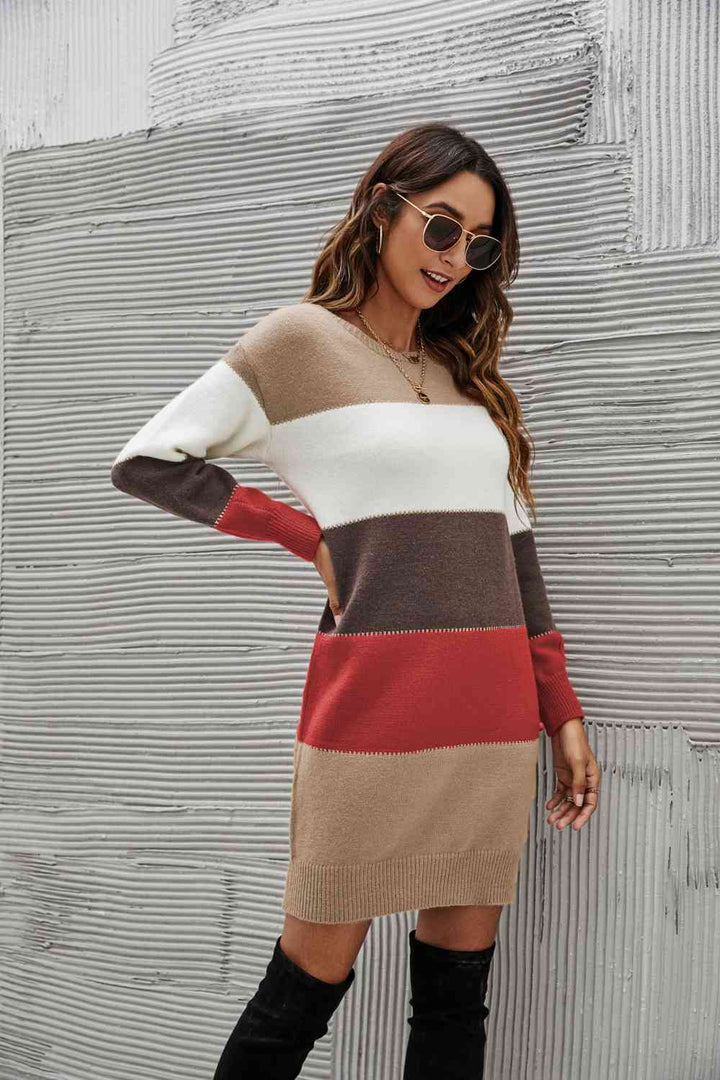 Stilla | Højre Stribet Sweater Kjole