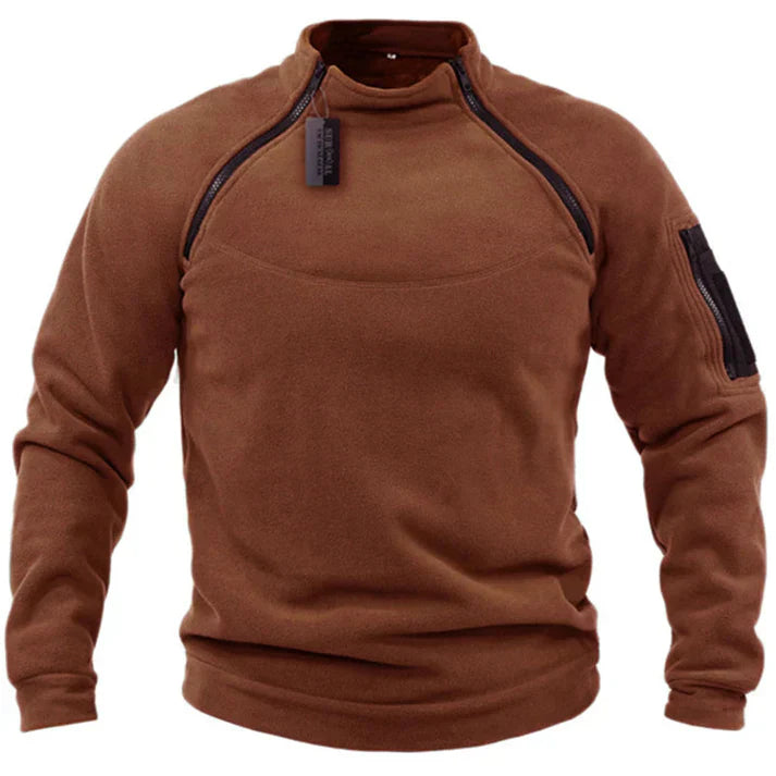 Stilla | Herres fleece hoodie med lynlås