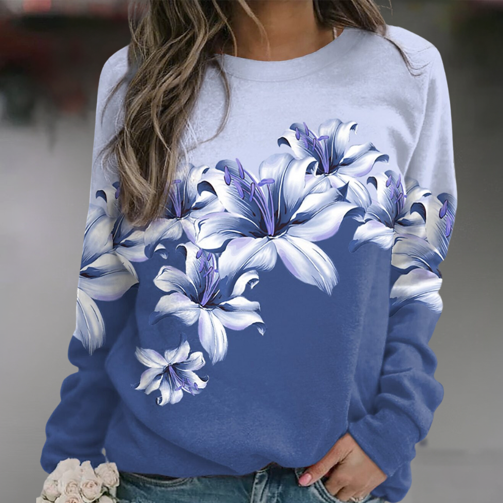 Stilla | Blomstret Sweatshirt til Kvinder