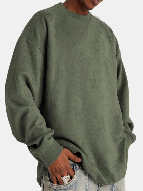 Stilla | Klassisk Suede-Pullover til Mænd