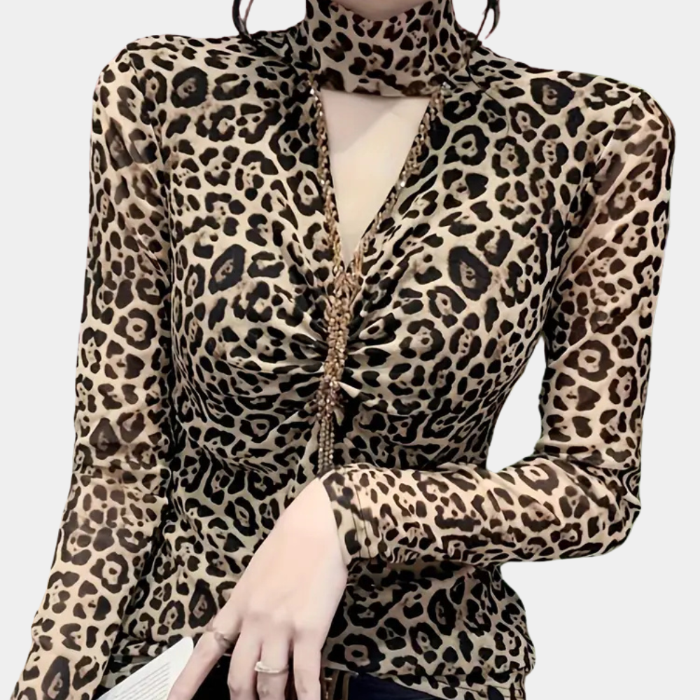 Stilla | Trendy Top med Leopardmønster til Damer