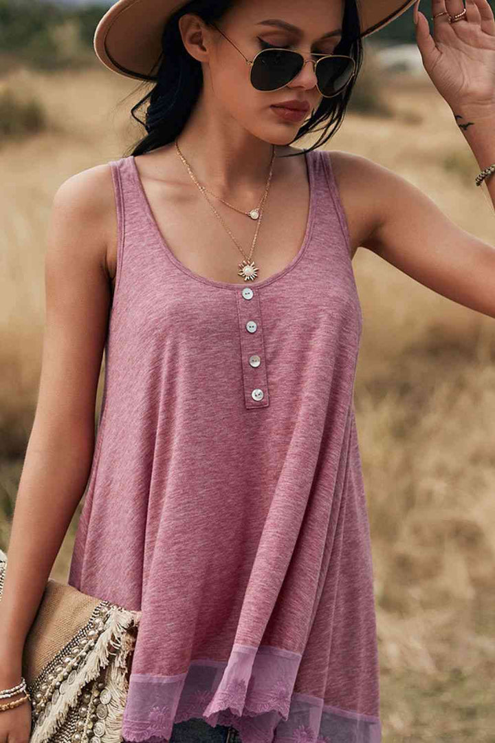 Stilla | Trim Knap Detalje Tank Top