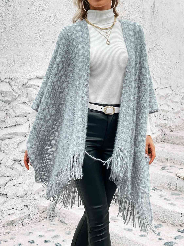 Stilla | Front Fringe Hem Poncho