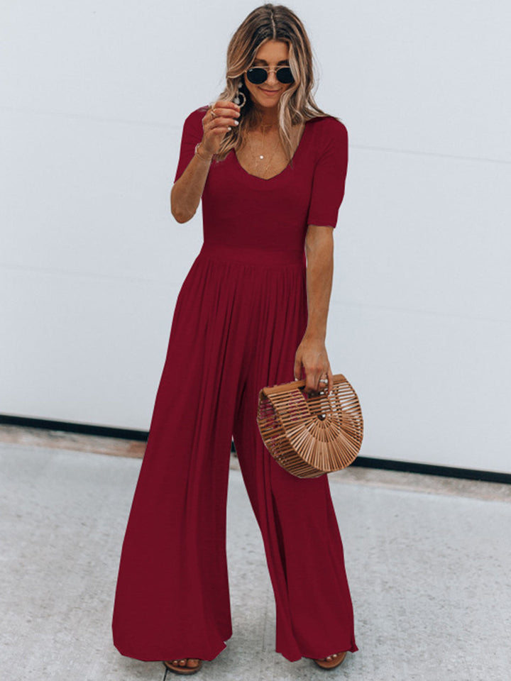 Stilla | Neck Kortærmet Jumpsuit