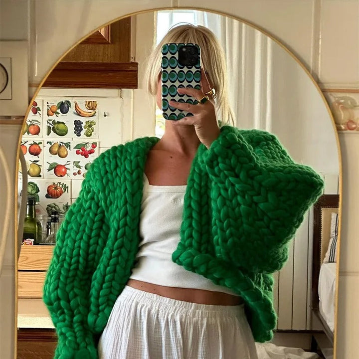 Stilla | Strik-Cardigan i Uni, leger
