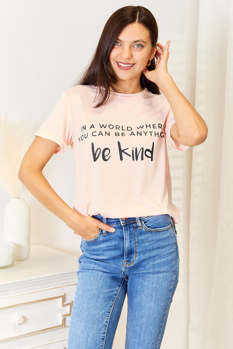 Stilla | Love Slogan Grafik Cuffed T-shirt