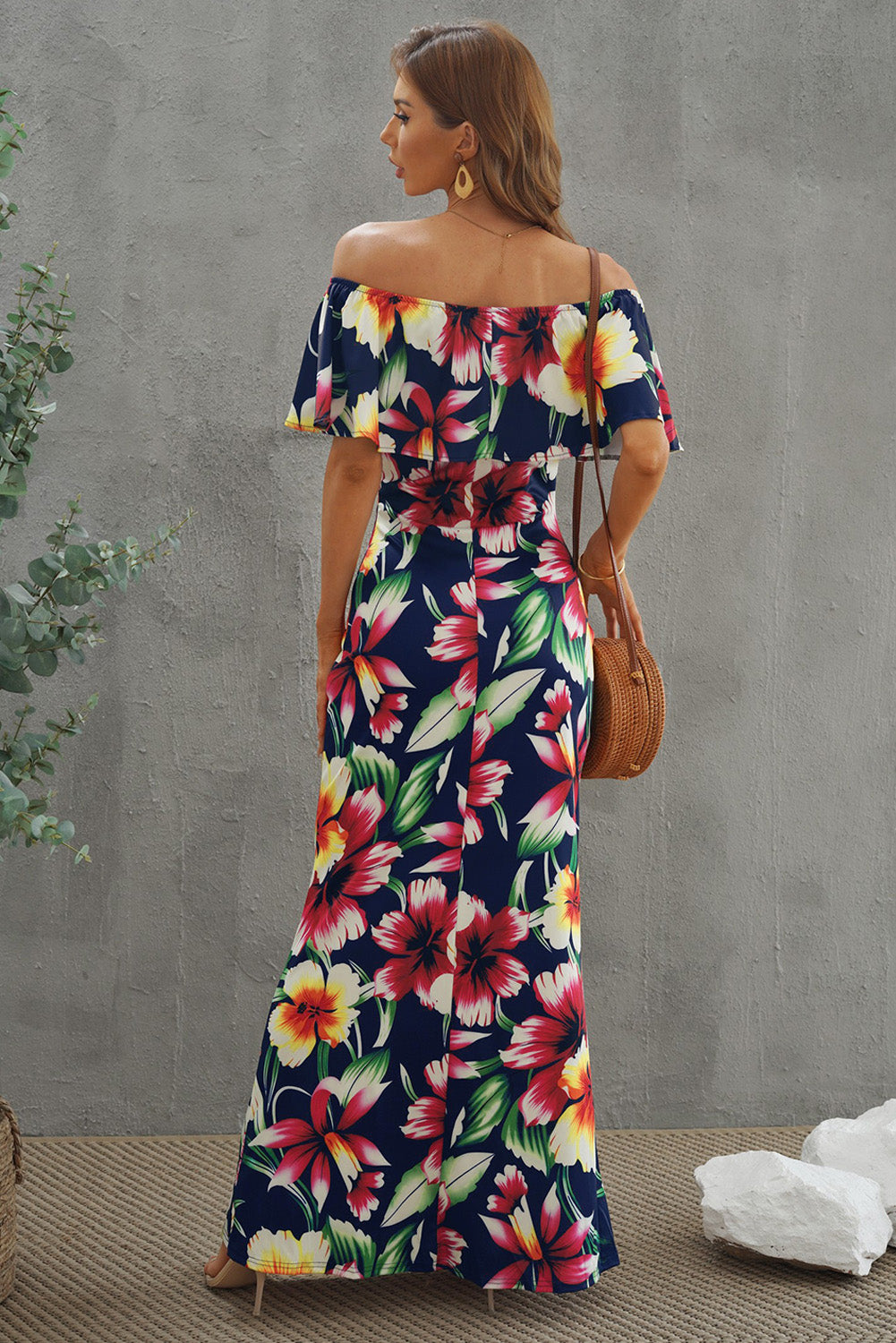 Stilla | Lagd Off-shoulder Maxi Kjole