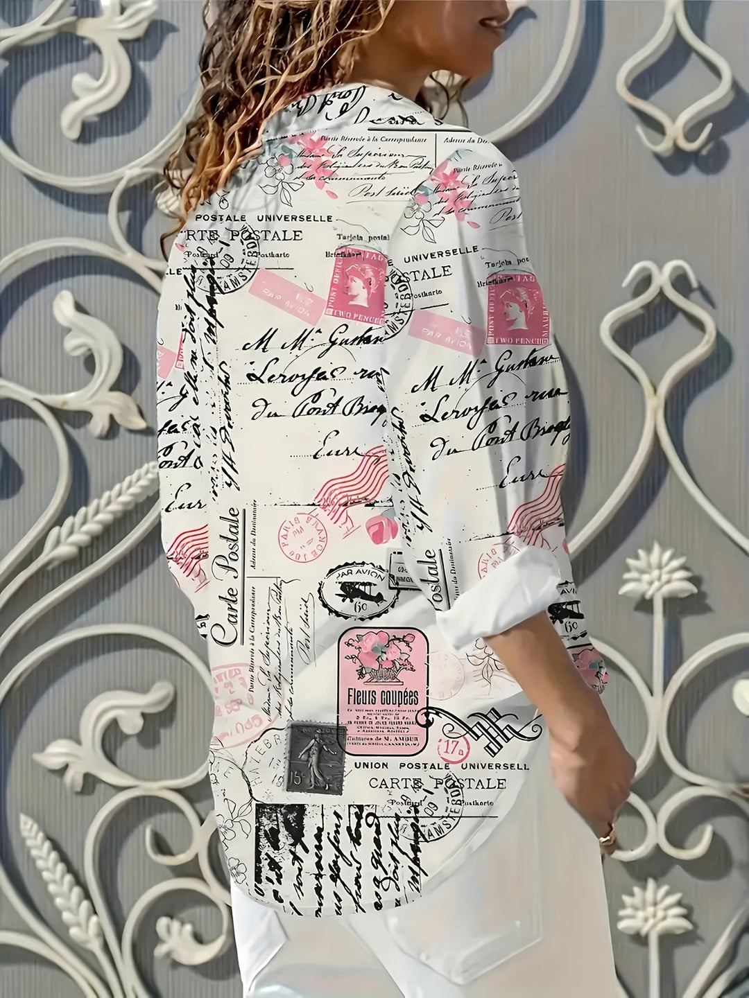 Stilla | Damebluse Med Lange Ærmer Med Print