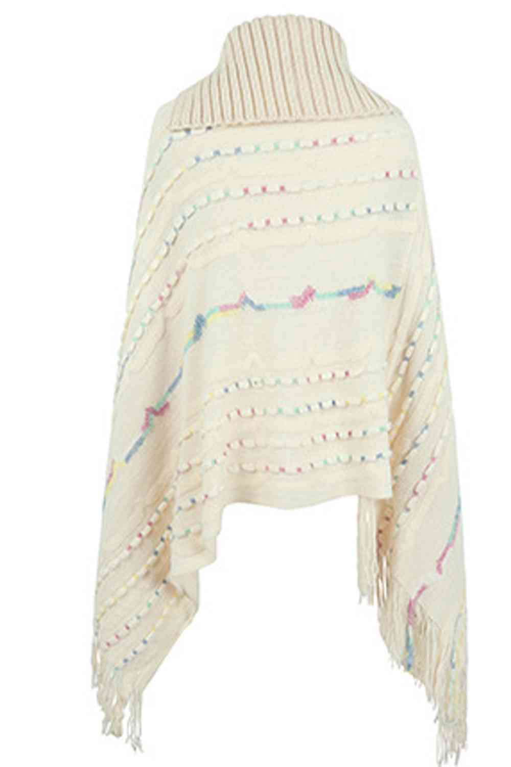 Stilla | Ærme Frynsedetalje Poncho
