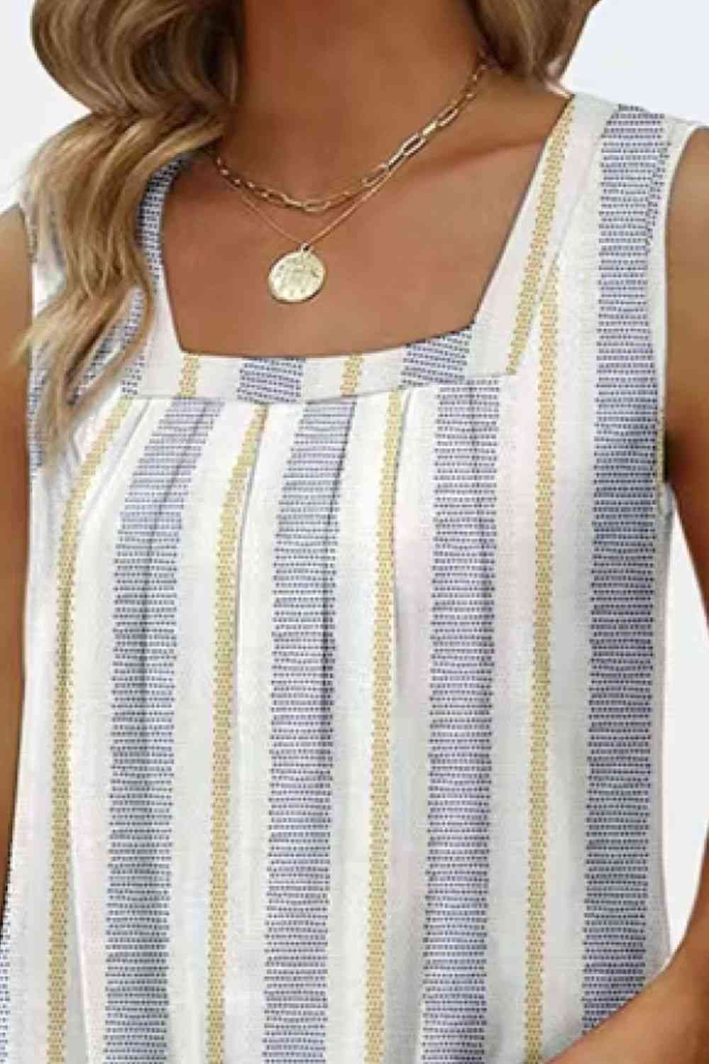 Stilla | Square Hals Buet Kant Tank