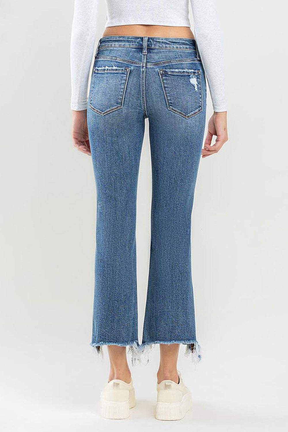 Stilla | Mid Rise Frayed Hem Jeans