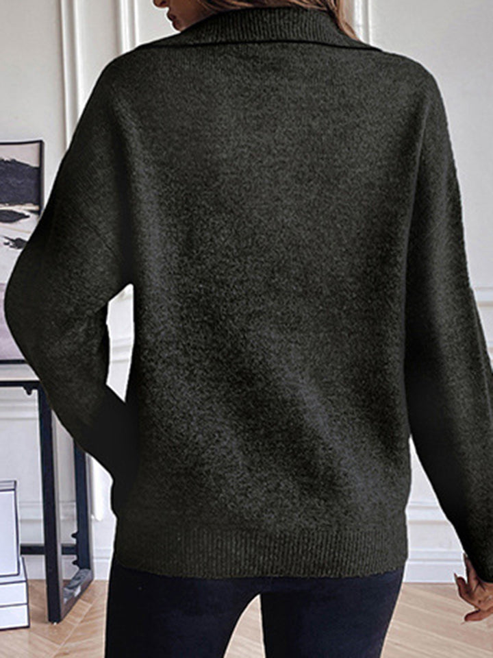 Stilla | Zip Dropped Shoulder Sweatshirt