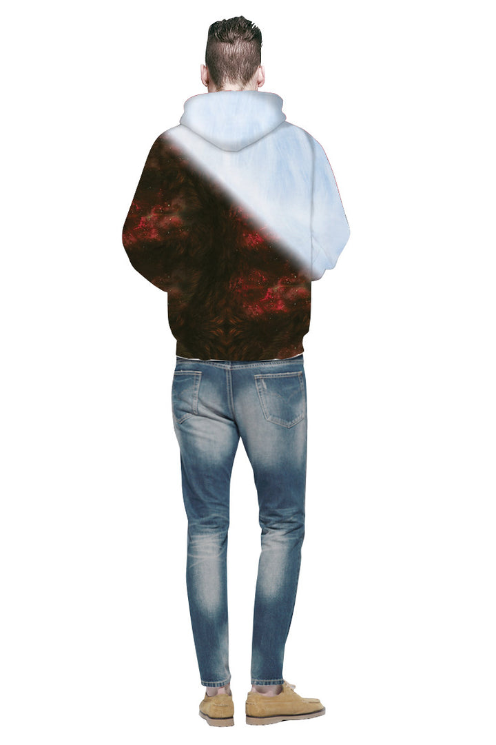 Dame hoodie med imponerende dyremotiv og kunstnerisk design Stilla