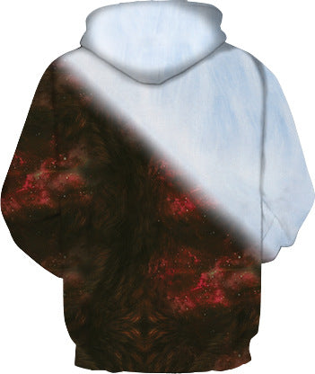 Dame hoodie med imponerende dyremotiv og kunstnerisk design Stilla