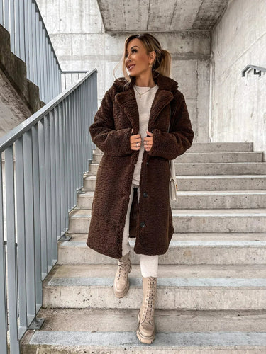 Stilla | Elegant Plysch Trenchcoat