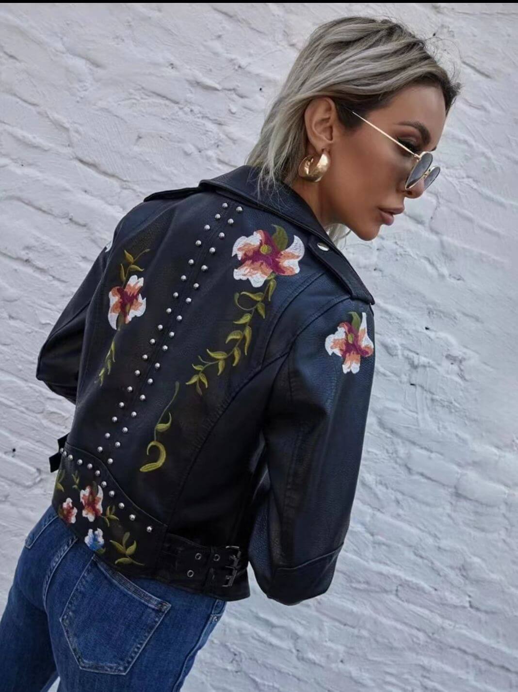 Stilla | Dame Retro Blomster Mønster Jakke