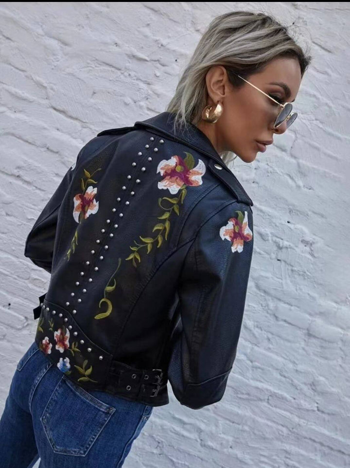Stilla | Dame Retro Blomster Mønster Jakke