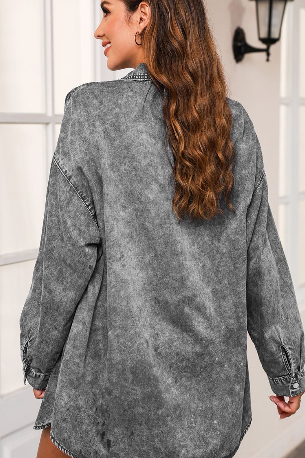 Stilla | Up Dropped Shoulder Denim Top