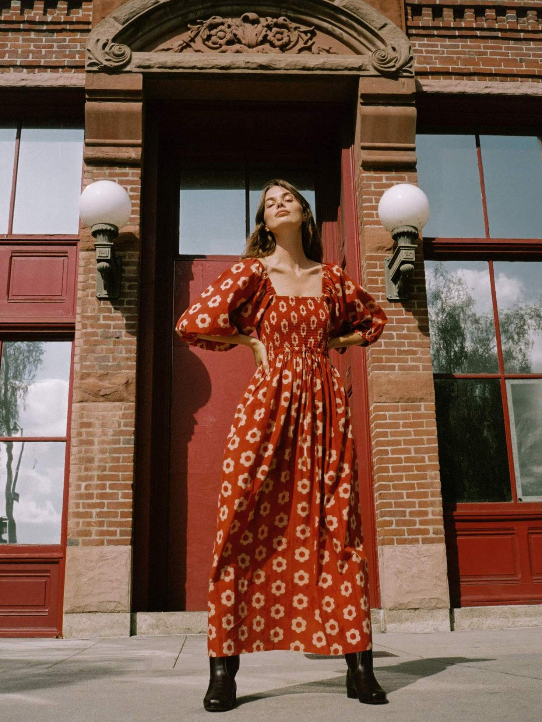 Stilla | Printed Halværmet Kjole