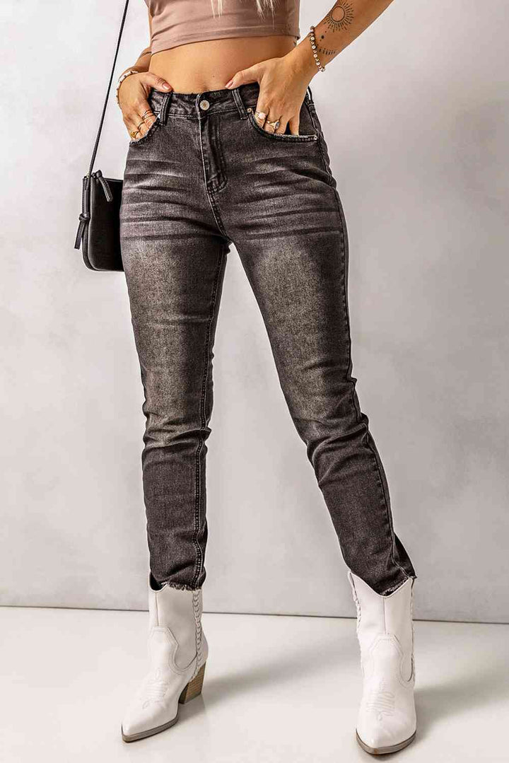 Stilla | Talje Raw Hem Skinny Jeans