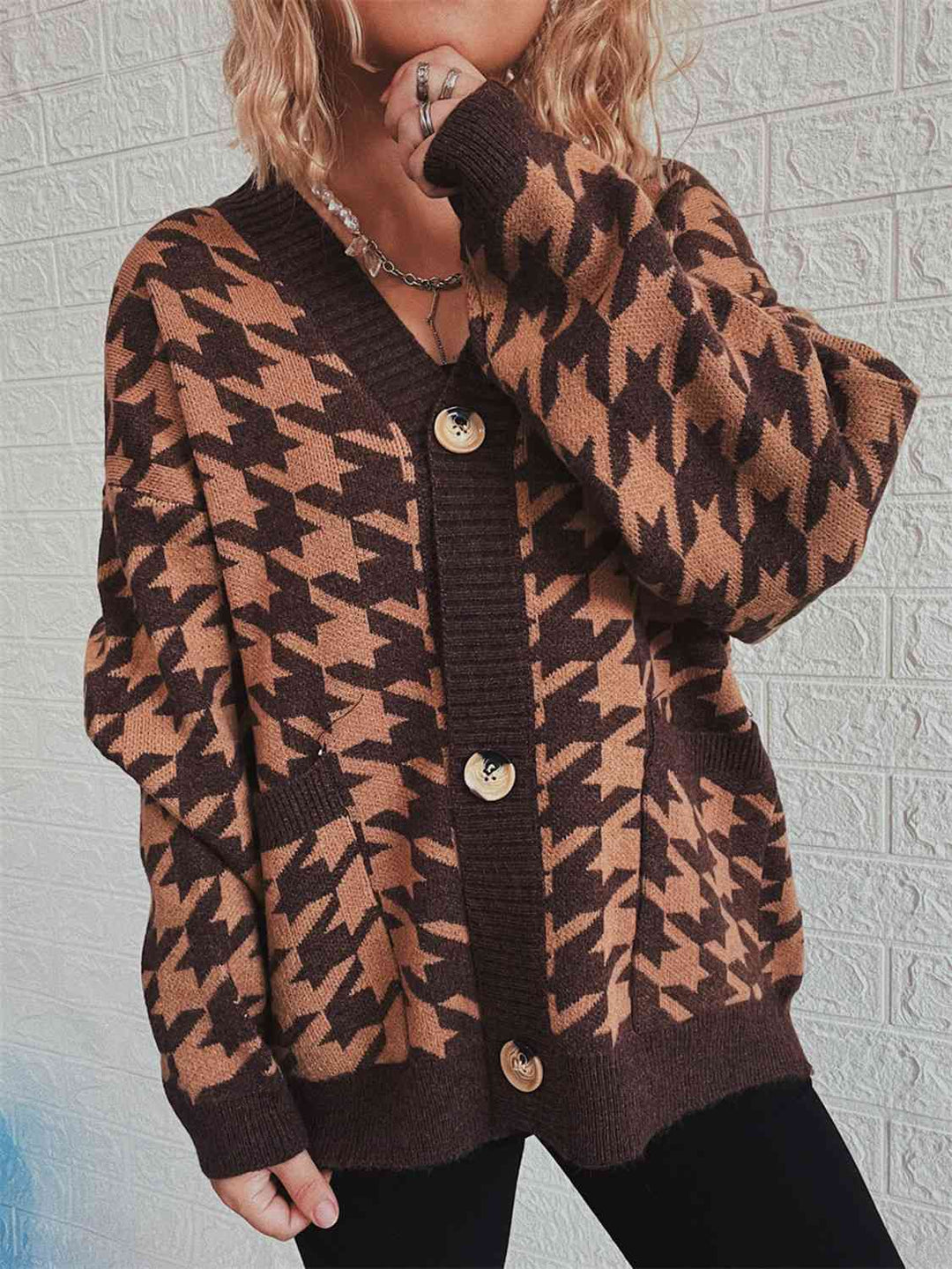 Stilla | Knap Front Cardigan Med Lommer