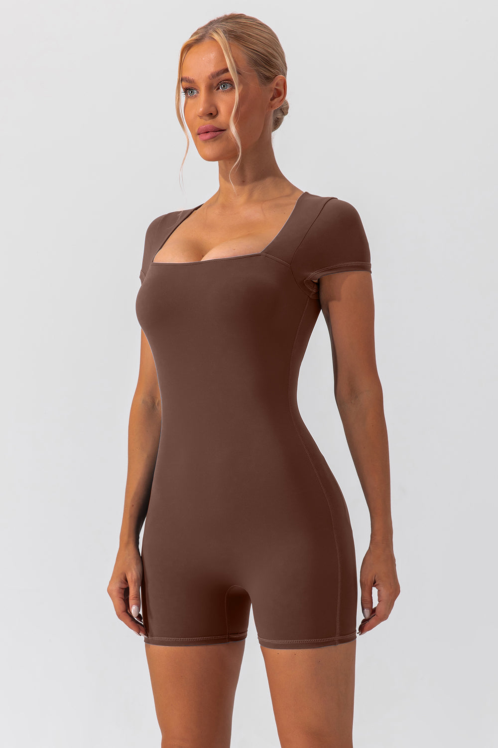 Stilla | Neck Cap Sleeve Active Romper