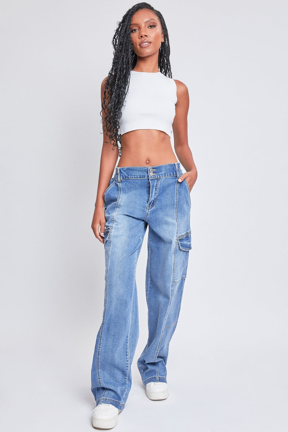 Stilla | Jeanswear High-Rise Straight Cargo Jeans