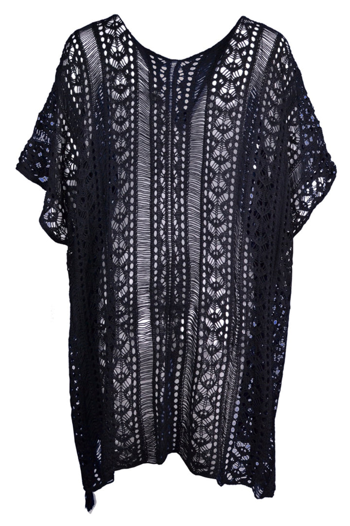Stilla | V-hals Cover-up Med Frynse