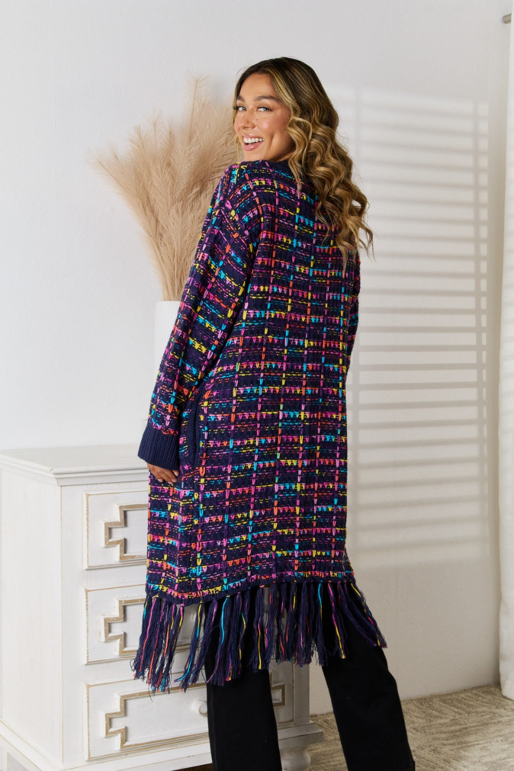 Stilla | Wings Fringe Hem Åben Front Cardigan