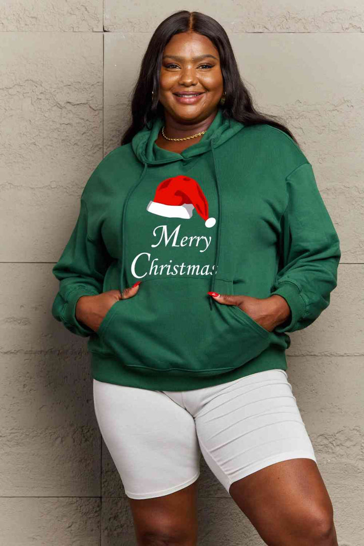 Stilla | Love Plus Size Merry Christmas Graphic Hoodie