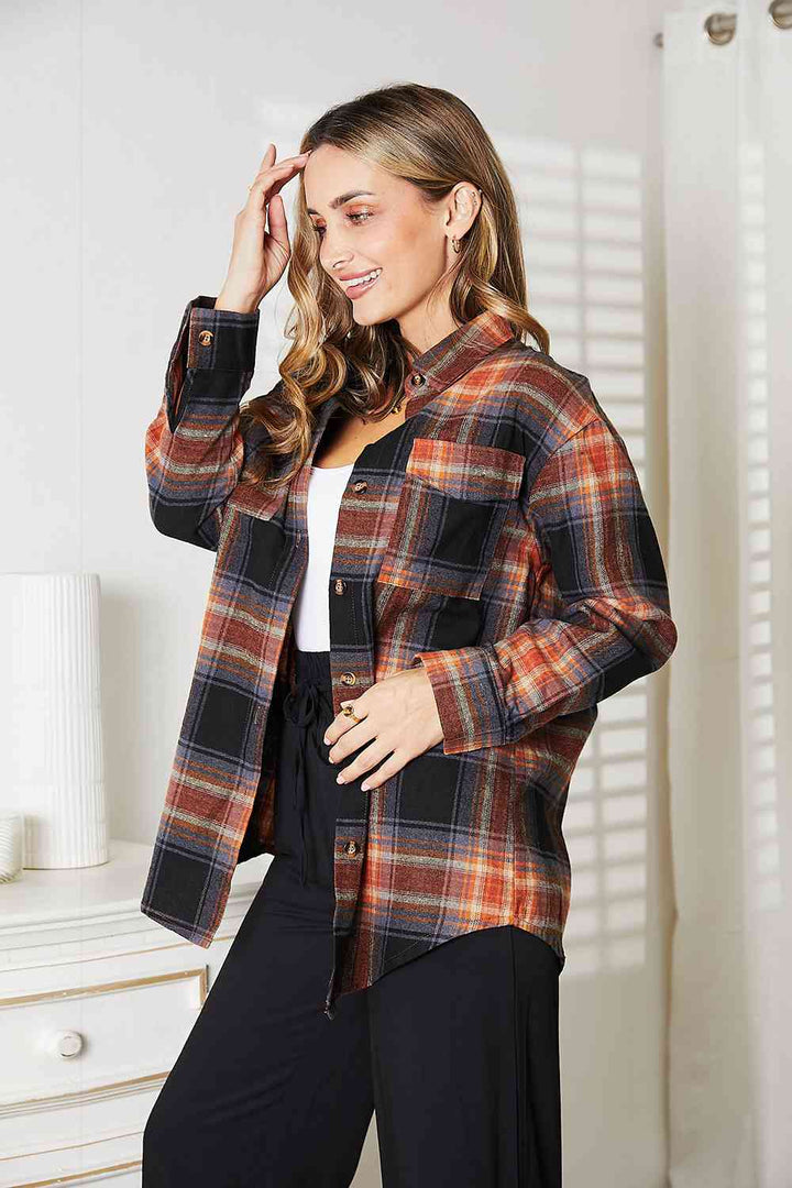 Stilla | Take Plaid Dropped Shoulder Shirt
