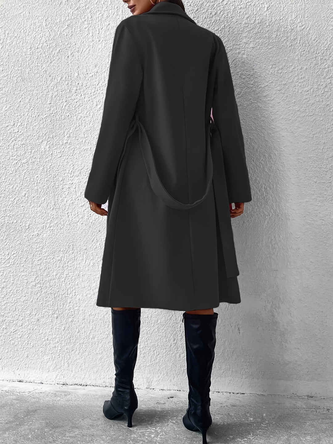 Stilla | Trenchcoat med bælte og ensfarvet polyestermateriale til kvinder Chic overtøj til daglig brug