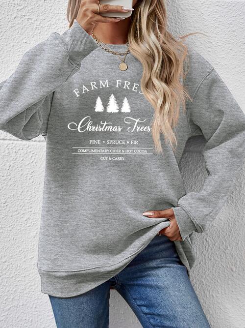 Stilla | Rund Hals Droppet Skulder Sweatshirt