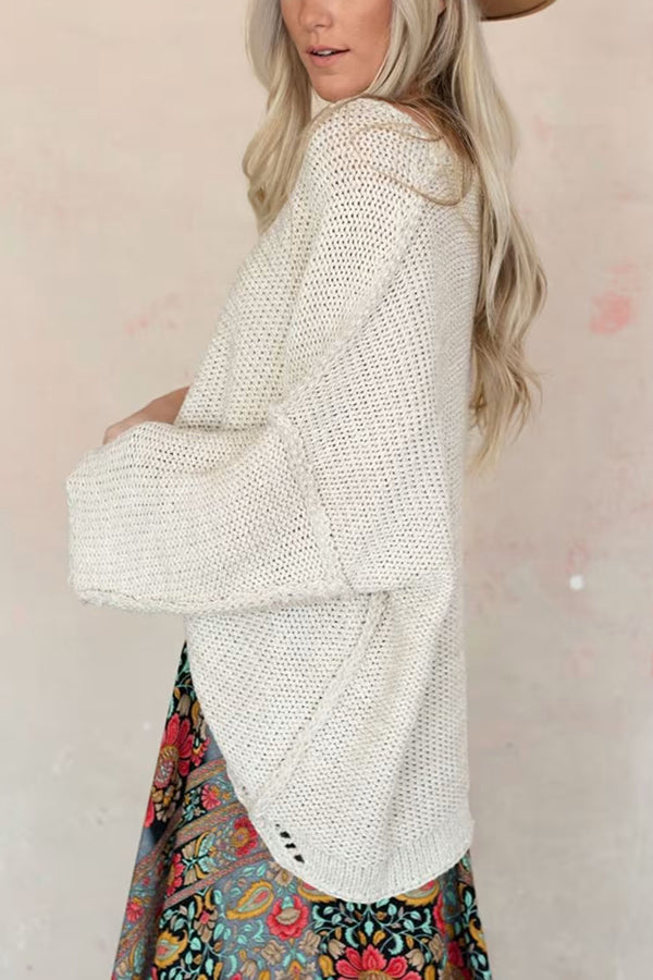 Stilla | Lunt Chunky Strik Sweater med Rund Hals