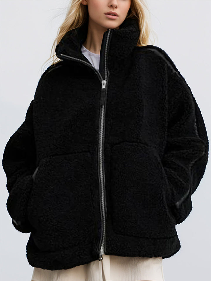 Stilla | Up Turtleneck Langærmet Plush Jakke