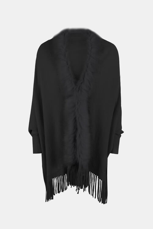 Stilla | Åben Front Langærmet Poncho