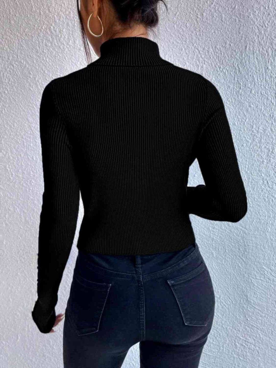 Stilla | Turtleneck Rib-strik Top