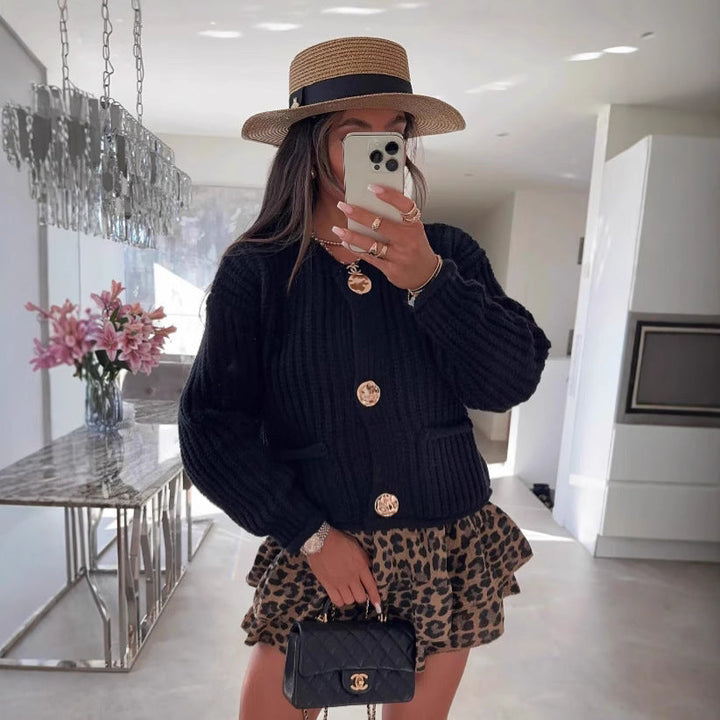 Stilla | Cozy Chic Kvinders Cardigan med Knapper og Lommer