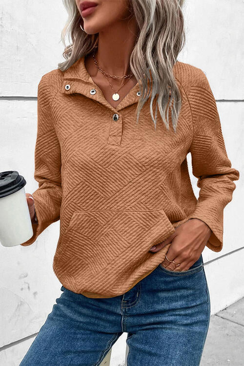Stilla | Snap Button Langærmet Sweatshirt