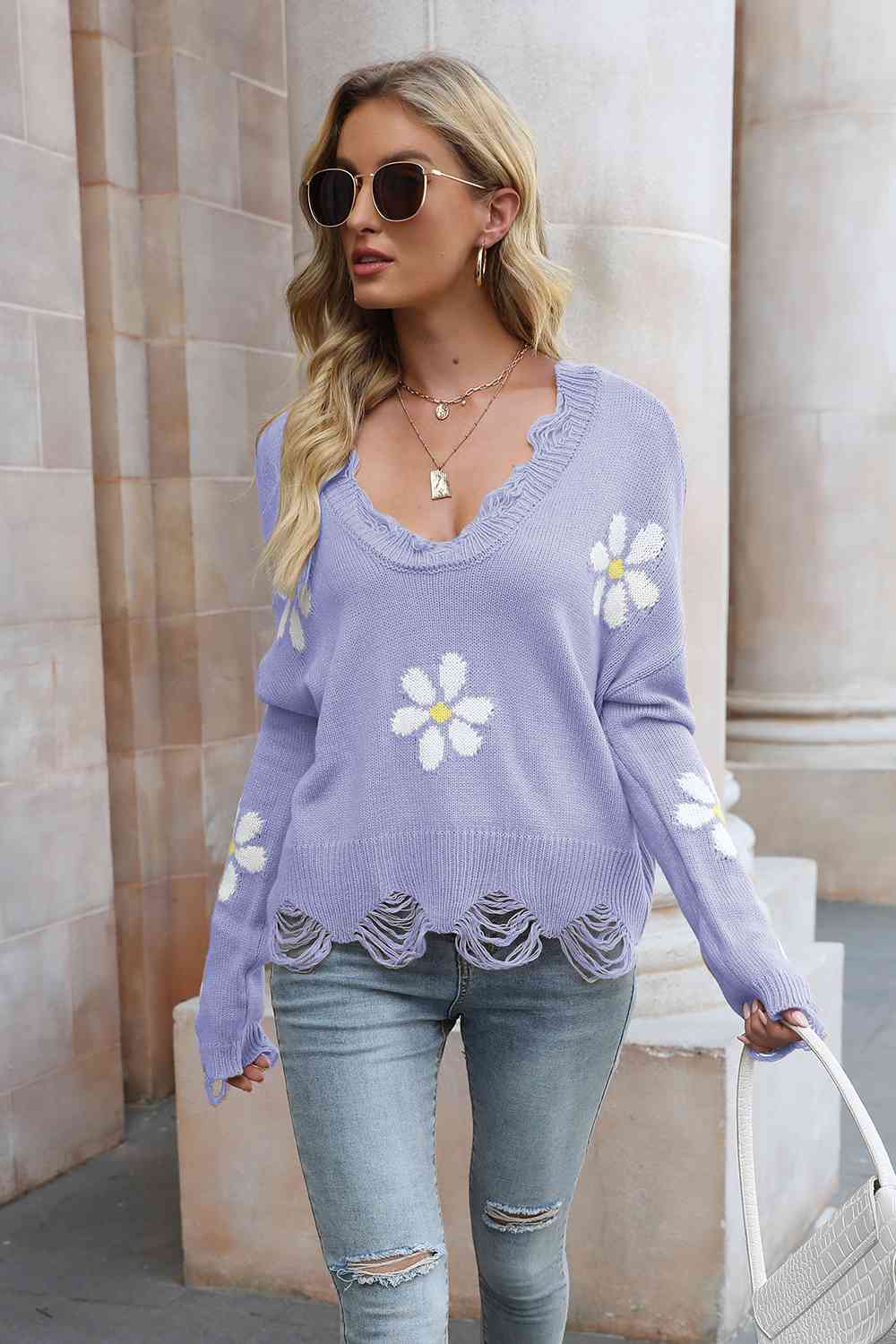 Stilla | Distressed Langærmet Sweater