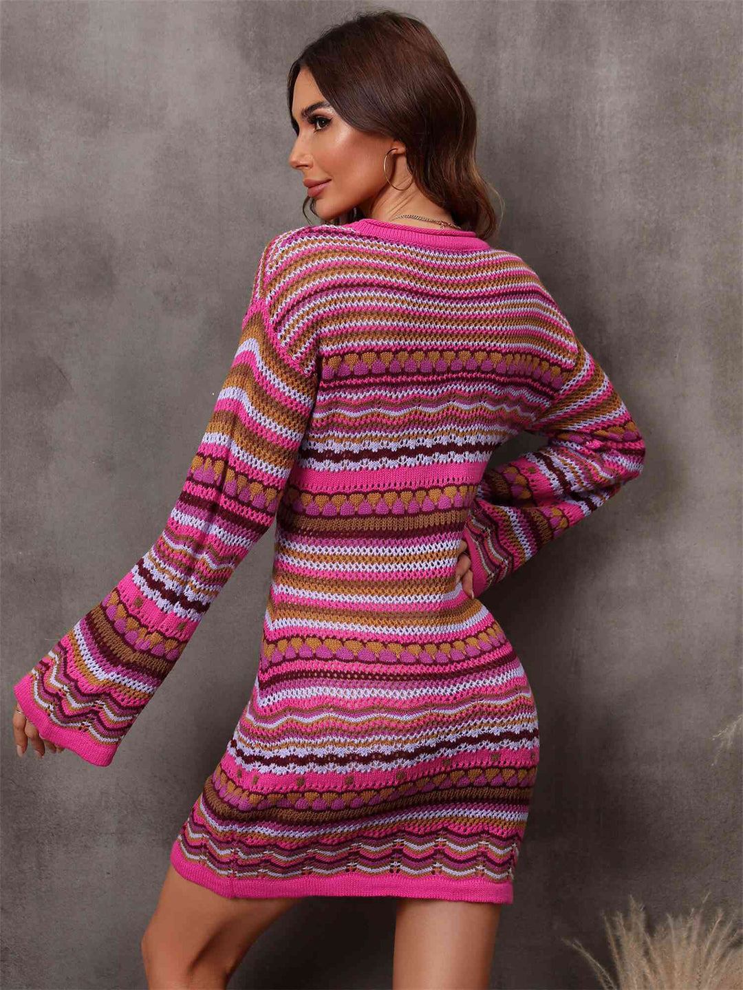 Stilla | Stripe Dropped Shoulder Sweater Dress