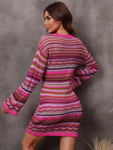 Stilla | Stripe Dropped Shoulder Sweater Dress