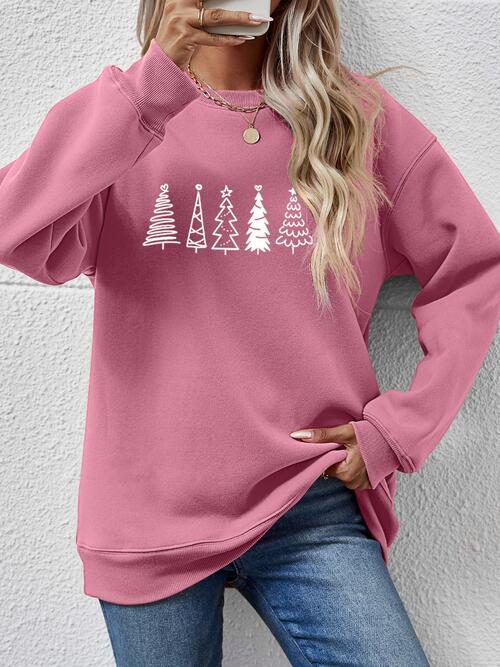 Stilla | Træ Grafik Drop Skulder Sweatshirt