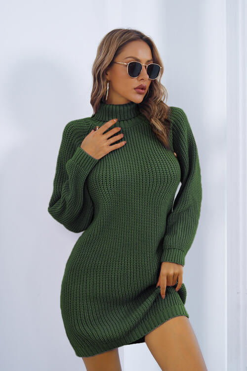 Stilla | Turtleneck Langærmet Sweater Kjole