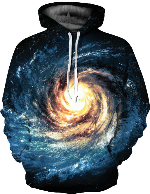 Herren Hoodie med kunstnerisk univers-motiv Stilla