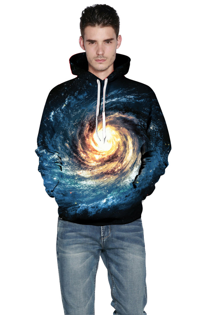 Herren Hoodie med kunstnerisk univers-motiv Stilla