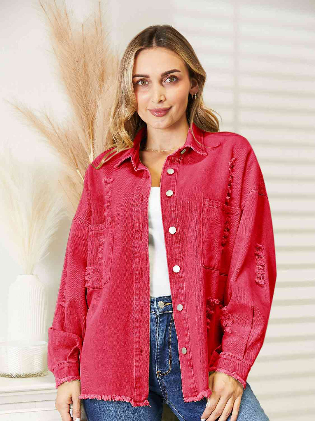 Stilla | Raw Hem Denim Jakke