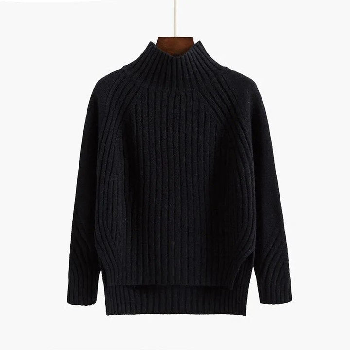 Stilla | Strikpullover med Halv Rullekrave